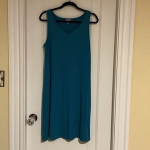 J. Jill Sleeveless Blue Midi Dress
